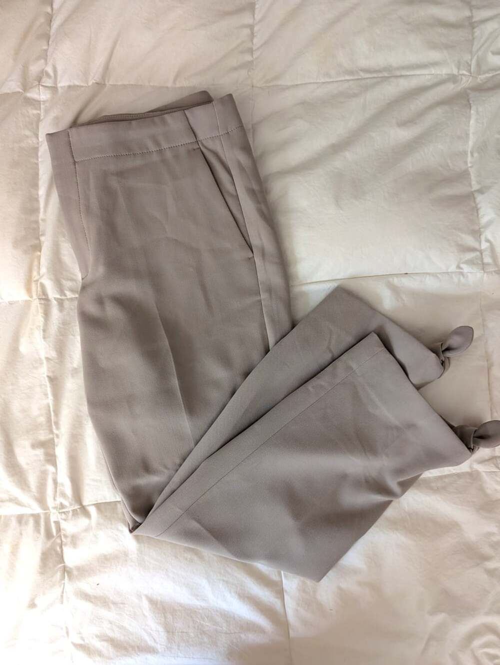 Banana Republic Women’s Beige Taupe Avery Side Tie Ankle Dress Pants Size 8